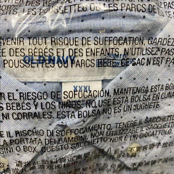 Men's Old Navy Slim Fit Built In Flex Short Sleeve Blue Button Shirt XXXL. - Picture 4 of 4